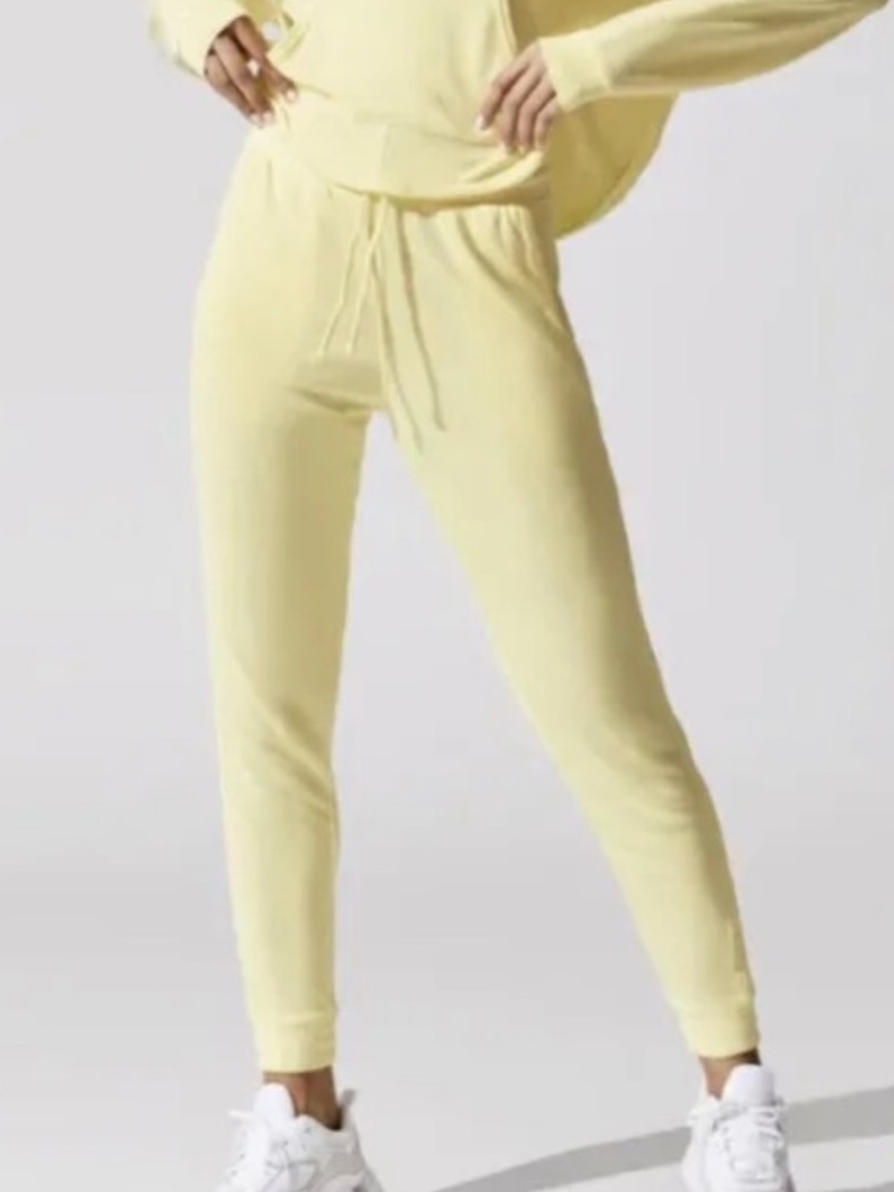 FP Free People Movement Back Into It Soft Mdoal Butter Yellow Jogger Pants S